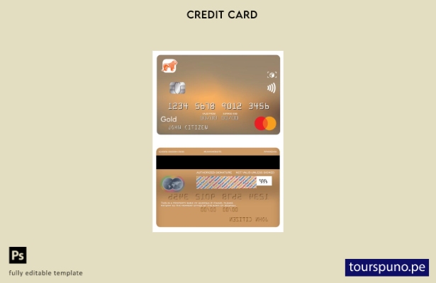 lista para imprimir la plantilla de mastercard dorada del Georgia Bank of Georgi